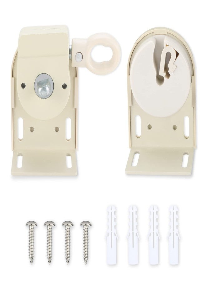 Vasteo Shade Replacement Parts,Cordless Crank Kit,Roller Shade Mounting Brackets,for Coolaroo Exterior Sun Shades, Outdoor Blinds(Sand,1 Pair) - Image 1